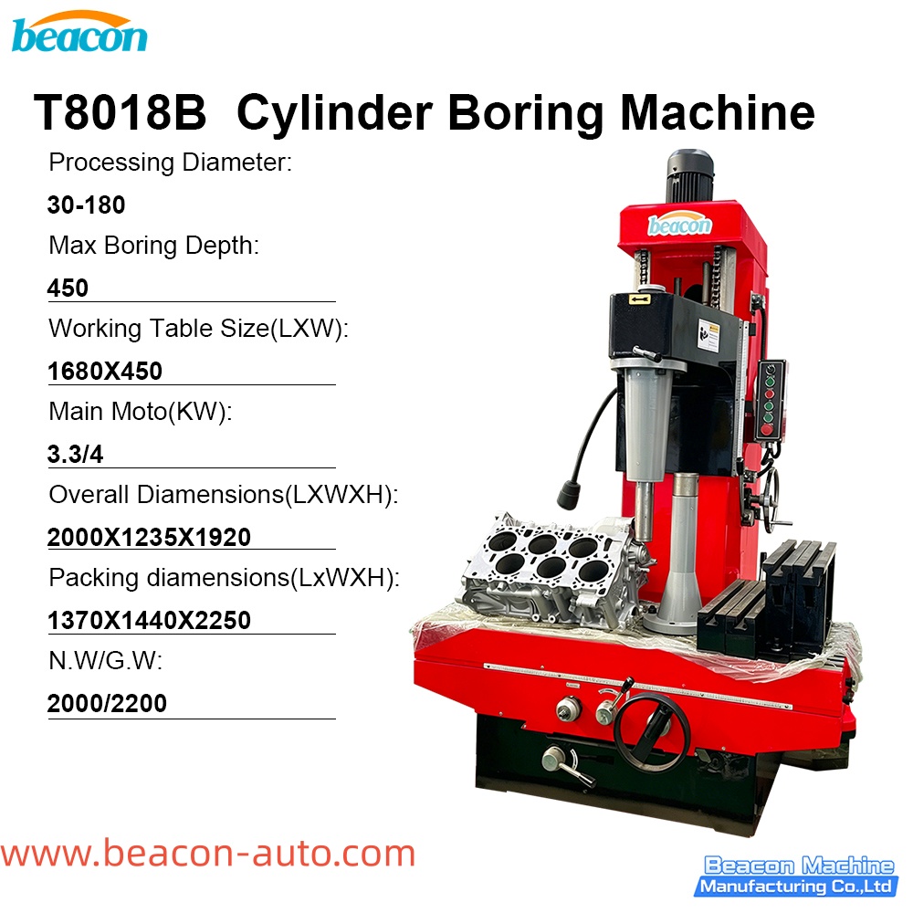 Máquina vertical de mandrinado de cilindros T8018B — Máquina de mandrinado para bloques de motor