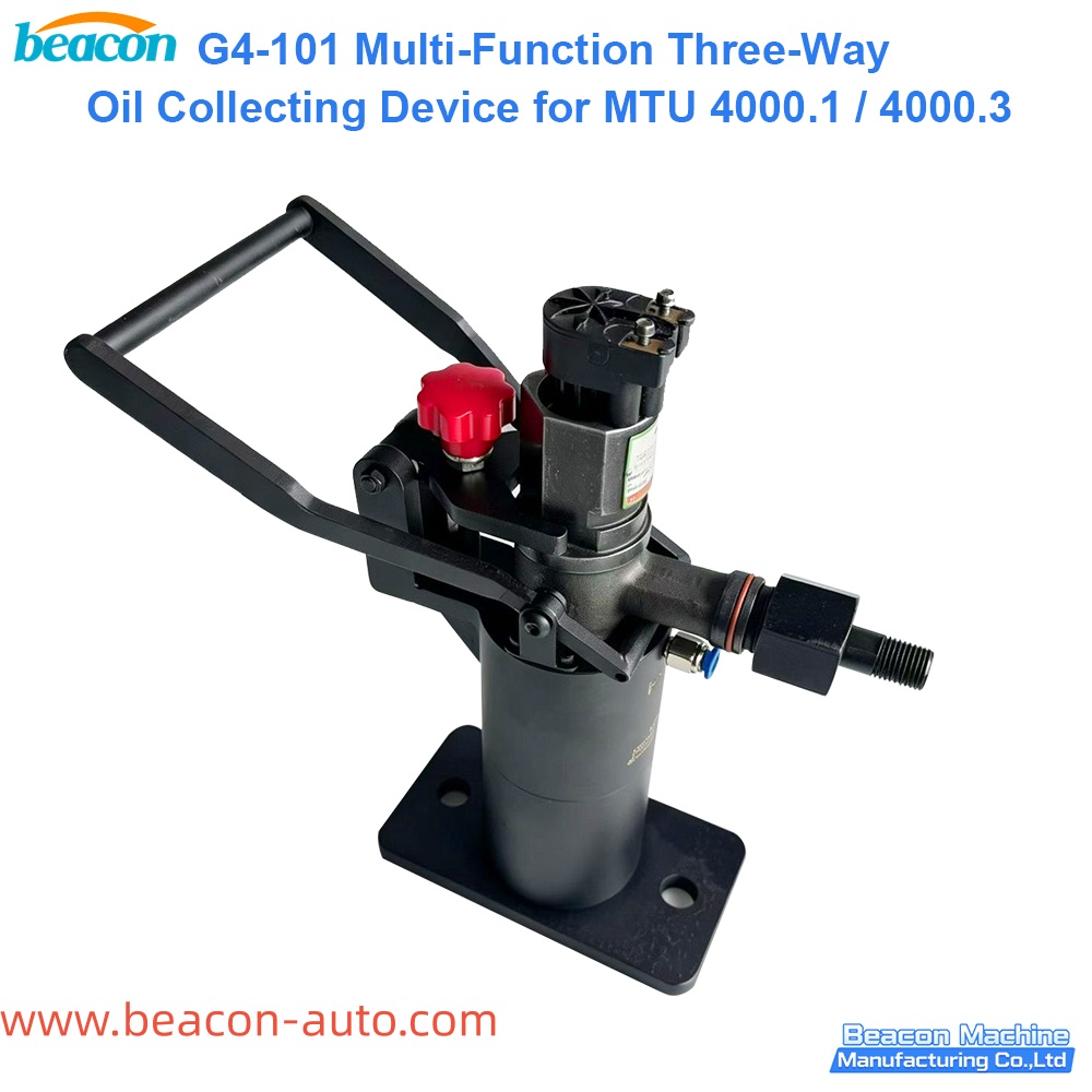 Dispositivo multifuncional de tres vías para la recolección de aceite de inyectores MTU 4000.1 y MTU 4000.3 (modelo G4-101)