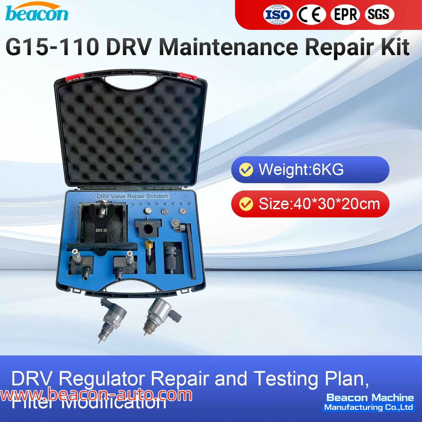 Kit de reparación y mantenimiento DRV, herramientas de reparación DRV, reparación DRV