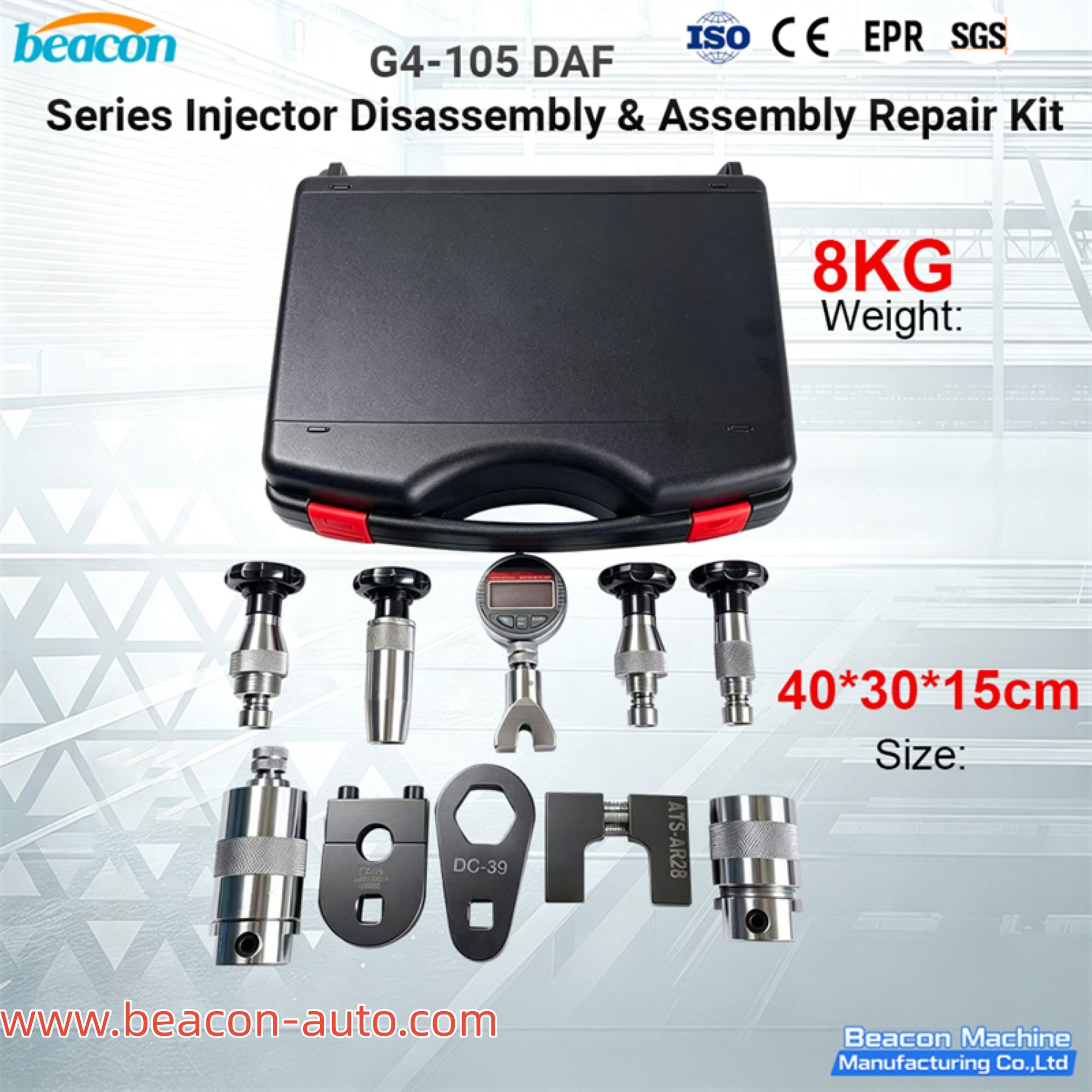 Herramientas de reparación para el desmontaje y montaje del inyector de la serie DAF