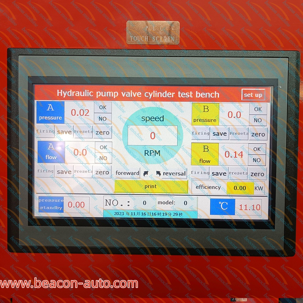 Sistema de control del banco de pruebas de bombas hidráulicas HP-A